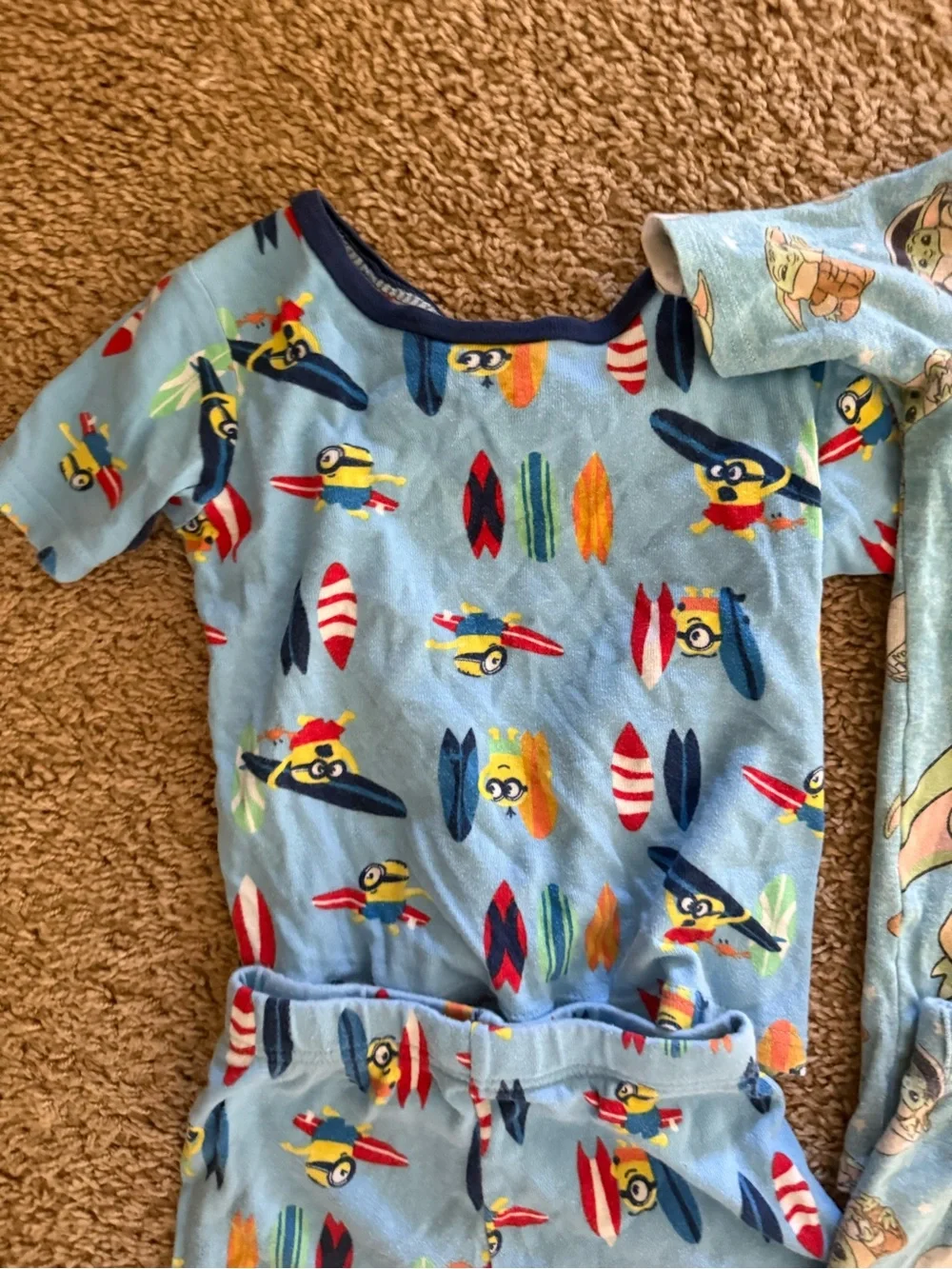 Boys pajamas set. Minion pokemon yoda size 6